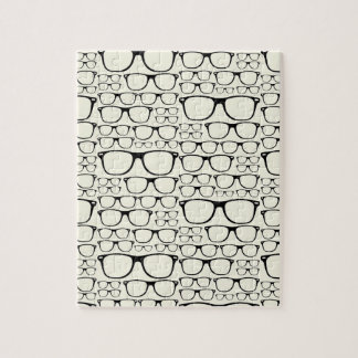 Trendy Funky Nerd Nerdy Geek Retro Glasses Legpuzzel