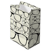 Trendy Funky Nerd Nerdy Geek Retro Glasses Medium Cadeauzakje (Voorkant Gekanteld)