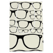 Trendy Funky Nerd Nerdy Geek Retro Glasses Medium Cadeauzakje (Voorkant)