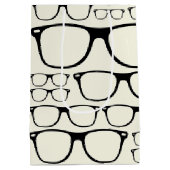 Trendy Funky Nerd Nerdy Geek Retro Glasses Medium Cadeauzakje (Achterkant)