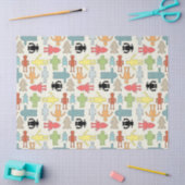 Trendy Funky Nerd Nerdy Geek Retro Robots Tissuepapier (Craft)