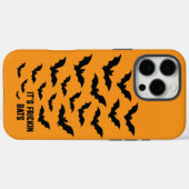 Trendy Funky Sinaasappel Spooky Halloween Vleermui Case-Mate iPhone Case (Achterkant (horizontaal))