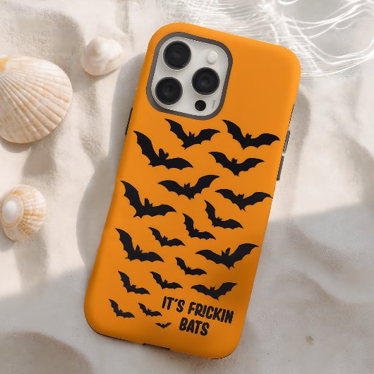 Trendy Funky Sinaasappel Spooky Halloween Vleermui Case-Mate iPhone Case