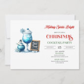 Trendy Funny Cocktails Party red green celebration Kaart (Voorkant)