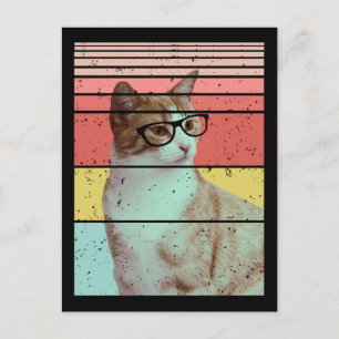 TRENDY FUNNY CUTE CAT VINTAGE BRIEFKAART