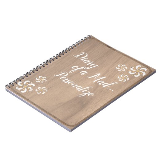 Trendy Funny Diary of a Mad Personalize Journal Notitieboek (Linkerzijde)