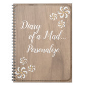 Trendy Funny Diary of a Mad Personalize Journal Notitieboek (Voorkant)