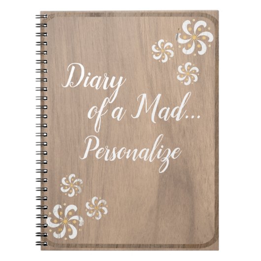 Trendy Funny Diary of a Mad Personalize Journal Notitieboek (Voorkant)