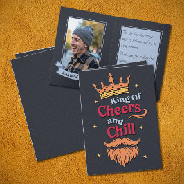 Trendy Funny King Quote Typografie Vaderdag Kaart