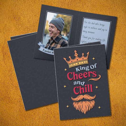 Trendy Funny King Quote Typografie Vaderdag Kaart