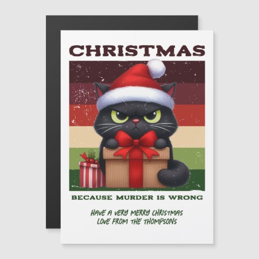 Trendy Funny Sarky Cat Retro Christmas Holiday (Voorkant / Achterkant)