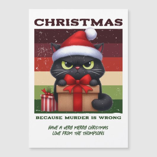 Trendy Funny Sarky Cat Retro Christmas Holiday (Voorkant)