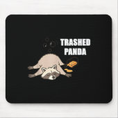 Trendy Funny Trashed Panda Drunk Raccoon Lovers Me Muismat (Voorkant)