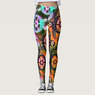 Trendy Galaxy Nebula Hawaiian Zee Turtle Dance Leggings