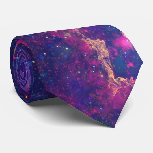 Trendy Galaxy Print / Nebula Stropdas (Opgerold)