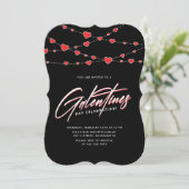 Trendy Galentine's Day Party Kaart (Staand voorkant)
