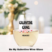 Trendy Galentine's Day Wine Glass Decals voor het  Wijnglas Zonder Voet