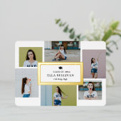 Trendy Galerij Folie Afstuderen Editable Color Fol Folie Uitnodiging (Staand Voorkant)