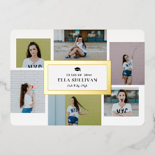 Trendy Galerij Folie Afstuderen Editable Color Fol Uitnodiging