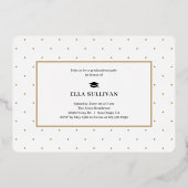 Trendy Galerij Folie Afstuderen Editable Color Fol Uitnodiging (Achterkant)