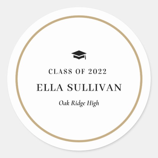 Trendy Gallery Editable Color Afstuderen Sticker (Voorkant)