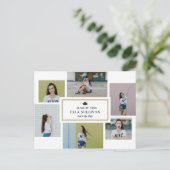 Trendy Gallery EDITABLE COLOR Photo Afstuderen Briefkaart (Staand voorkant)