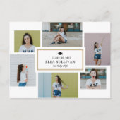 Trendy Gallery EDITABLE COLOR Photo Afstuderen Briefkaart (Voorkant)