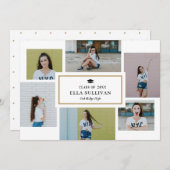 Trendy Gallery Editable Color Photo Afstuderen Kaart (Voorkant / Achterkant)