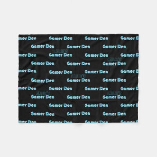Trendy GAMERS DEN Cozy Blanket met NAME Neon look Fleece Deken
