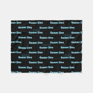 Trendy GAMERS DEN Cozy Deken met NAAM Neon Look