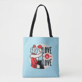 Trendy Gay Pride Love is Love Lesbisch Koppel Tote Bag (Voorkant)