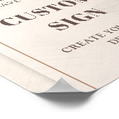 Trendy gebrande sinaasappel salie boho boog Custom Poster (Hoek)