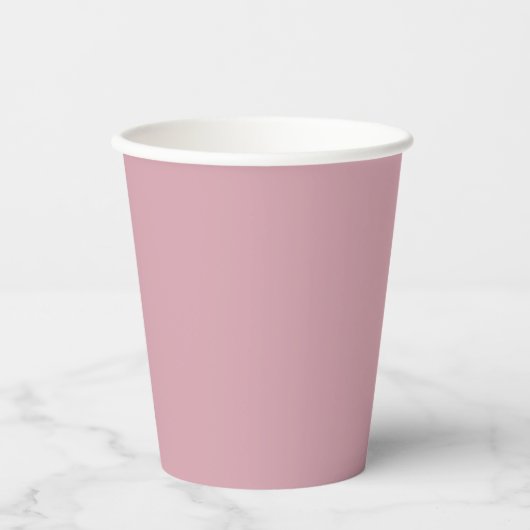 Trendy gedempt Roos / roze papieren bekers (Voorkant)