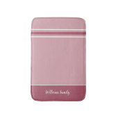 Trendy gedempt roze - Stripes Badmat (Voorkant Verticaal)