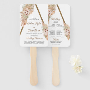 Trendy Gedroogde Palm Pampas Gras Houten Boog Prog Handwaaier