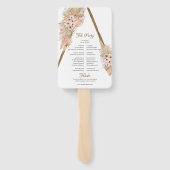 Trendy Gedroogde Palm Pampas Gras Houten Boog Prog Handwaaier (Achterkant)