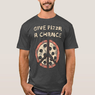 Trendy Geef Pizza een Humor van het voedsel T-Shir T-shirt