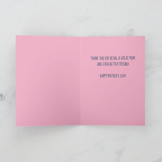 Trendy Geel  Bloemen Mama Vriend Quote Kaart (Binnen)