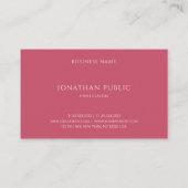 Trendy Geel Bruin Rood Modern Elegant Eenvoudig Visitekaartje (Achterkant)