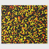 Trendy geel en Oranje camouflagepatroon Cadeaupapier (Vlak)