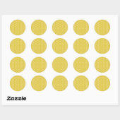 Trendy geel geometrisch honingraat zeshoek patroon ronde sticker (Vel)