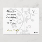 trendy geel grijs Bedankt Kaarten (Achterkant)