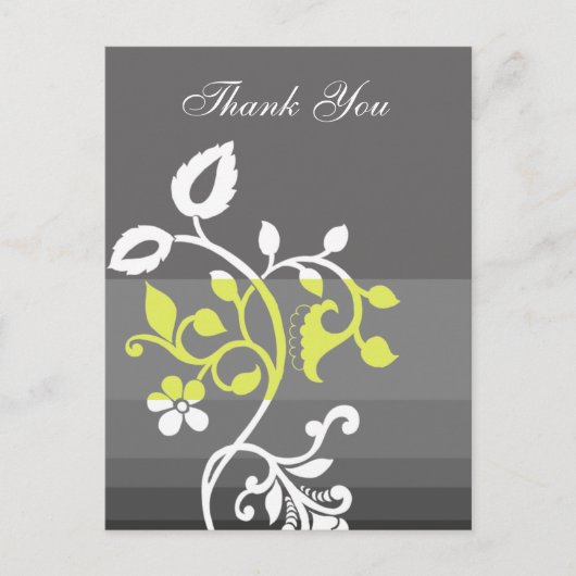trendy geel grijs Bedankt Kaarten (Voorkant)