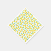 Trendy geel groen waterverf ananasmotief servet (Hoek)