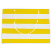 Trendy geel witte strepen Moderne Sjabloon Groot Cadeauzakje (Voorkant)