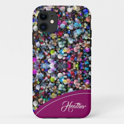 Trendy gekleurde bokeh iPhone Case (Achterkant)