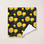 trendy gele bloem bad handdoek (Wasdoekje)