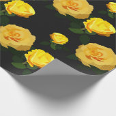 trendy gele bloem cadeaupapier (Hoek)