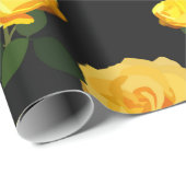 trendy gele bloem cadeaupapier (Rol Hoek)