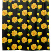 trendy gele bloem douchegordijn (Voorkant)